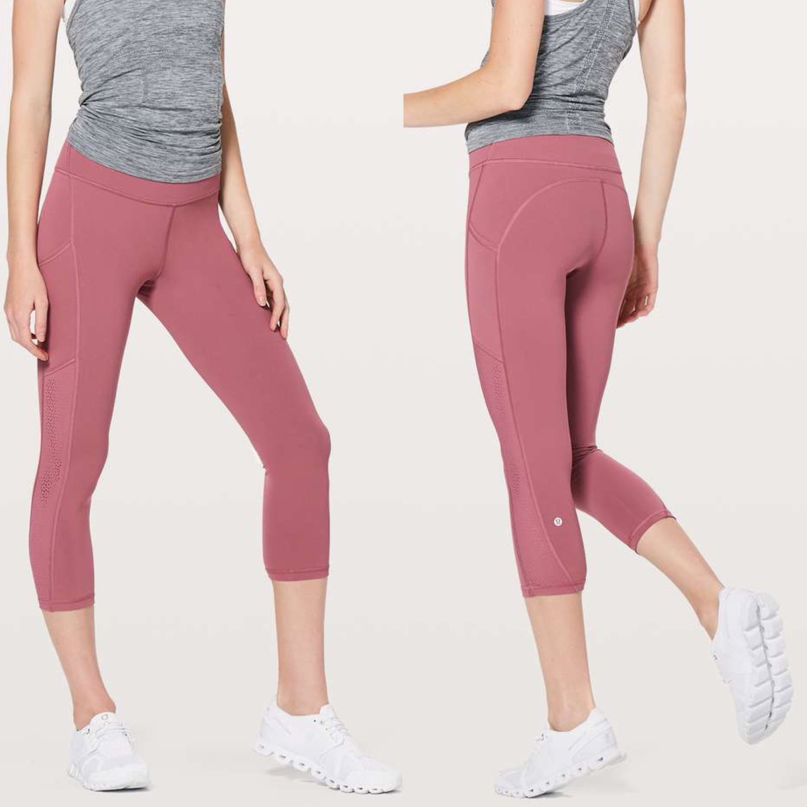 Lululemon Ready To Race Crop Sz 8 *21 In Moss Rose