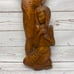 Vintage Hand Carved Wooden Wall Hanging Man And Woman Medievel Style