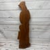 Vintage Hand Carved Wooden Wall Hanging Man And Woman Medievel Style