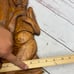 Vintage Hand Carved Wooden Wall Hanging Man And Woman Medievel Style
