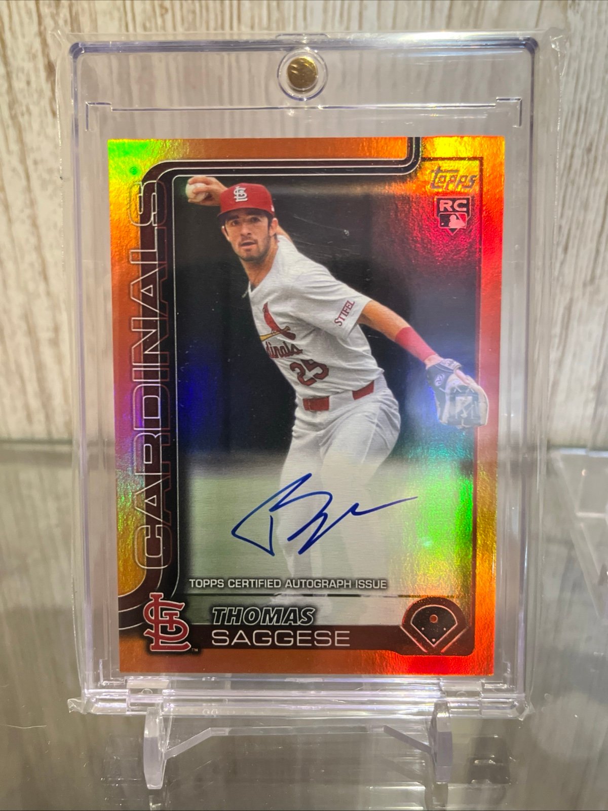 2025 Topps Series 2 Real One Autographs- Thomas Sageese-Orange  25/25