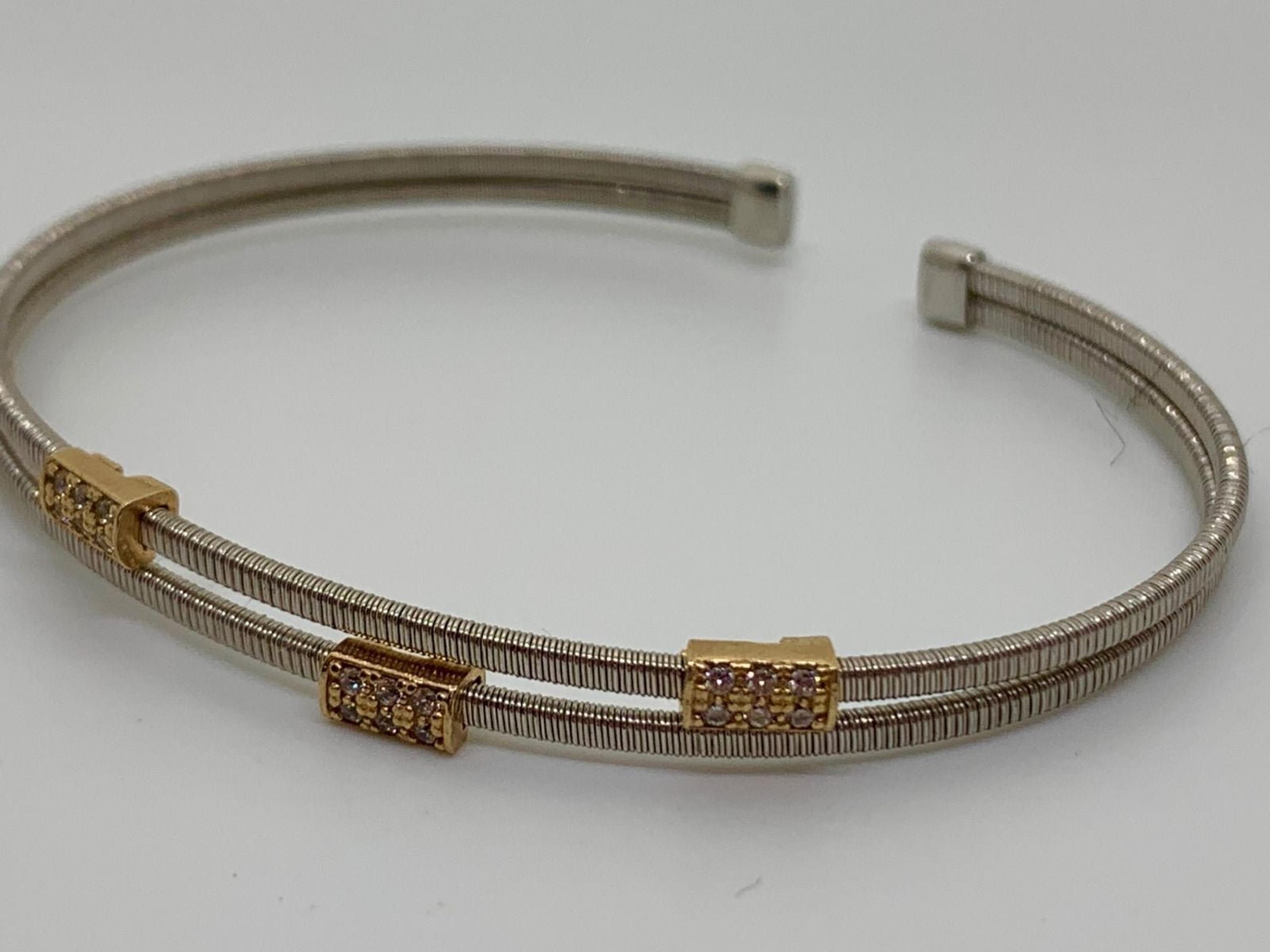 Sterling Silver 925 Rose Gold Swarovski Crystal Bracelet