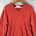 Vintage 70s Lord Jeff Orlon V-Neck Sweater Mens M Red Made in USA Grandpa