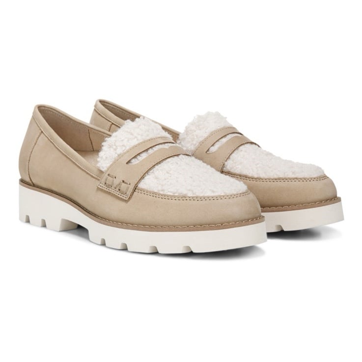 Vionic Cheryl Tan Sherpa Nubbuck Loafer