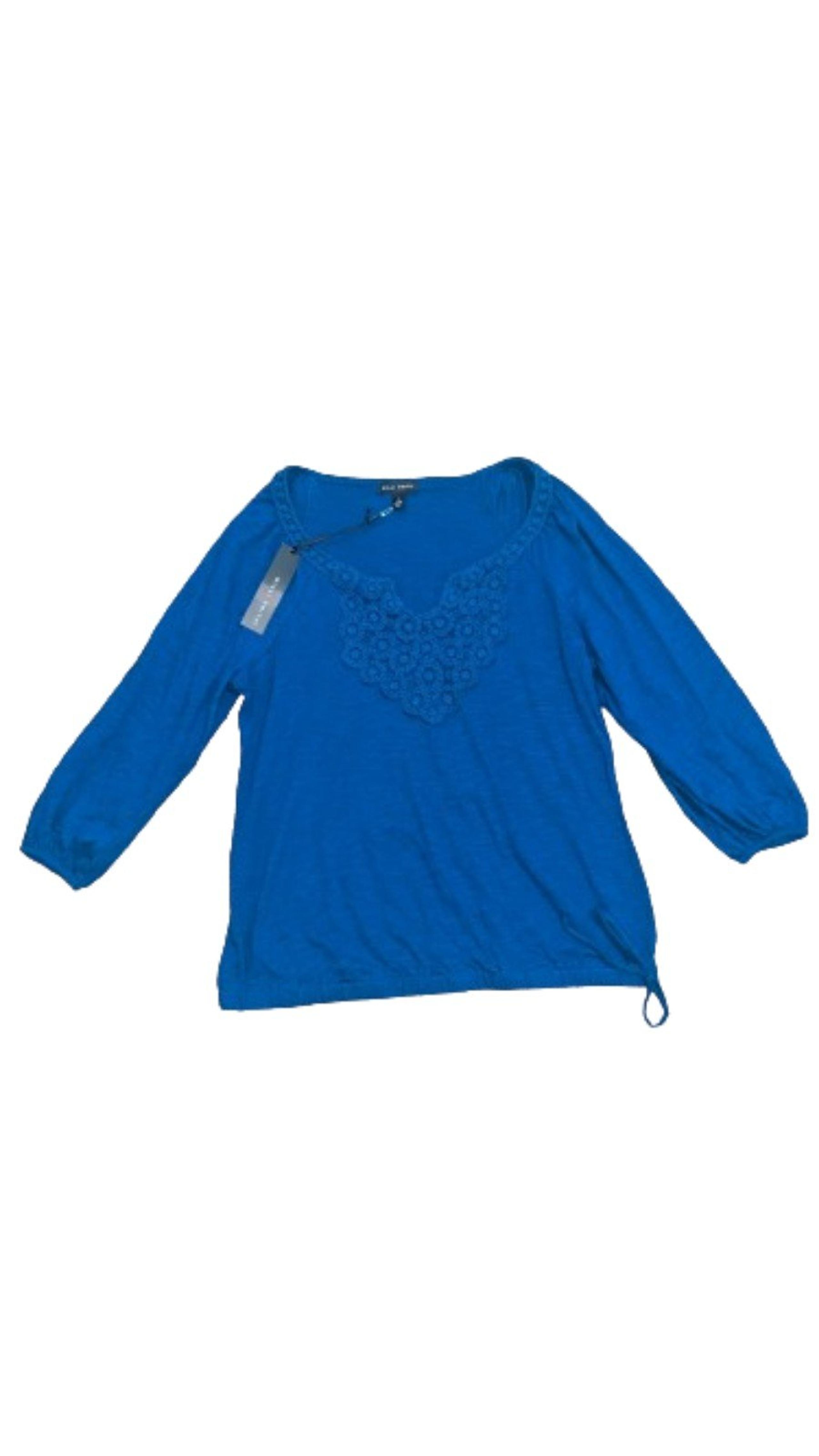 Willi Smith Blouse Shirt Women's Large NEW Embroidered