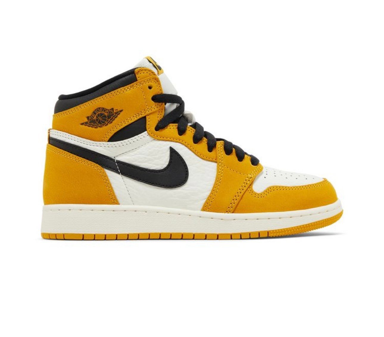 [Size Men’s 8.5] Air Jordan 1 high shoes, yellow ochre, new in box