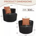 Swivel Accent Armchair, 360-Degree Swiveling Barrel Living Room Chair