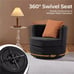 Swivel Accent Armchair, 360-Degree Swiveling Barrel Living Room Chair