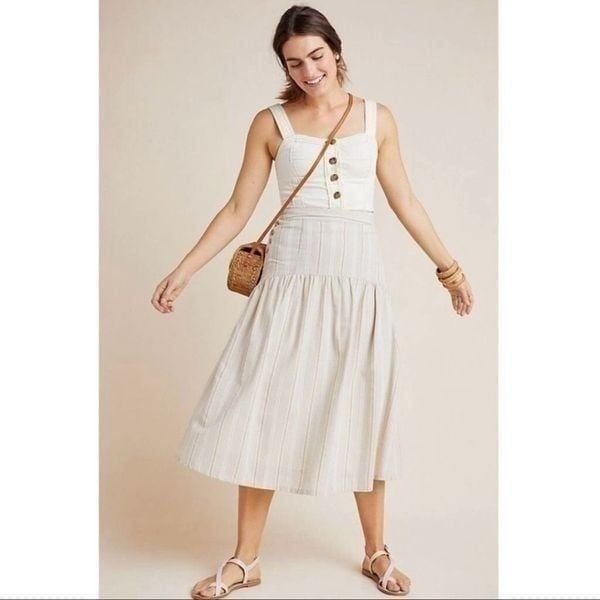 Anthropologie Maeve Evonna Striped Skirt