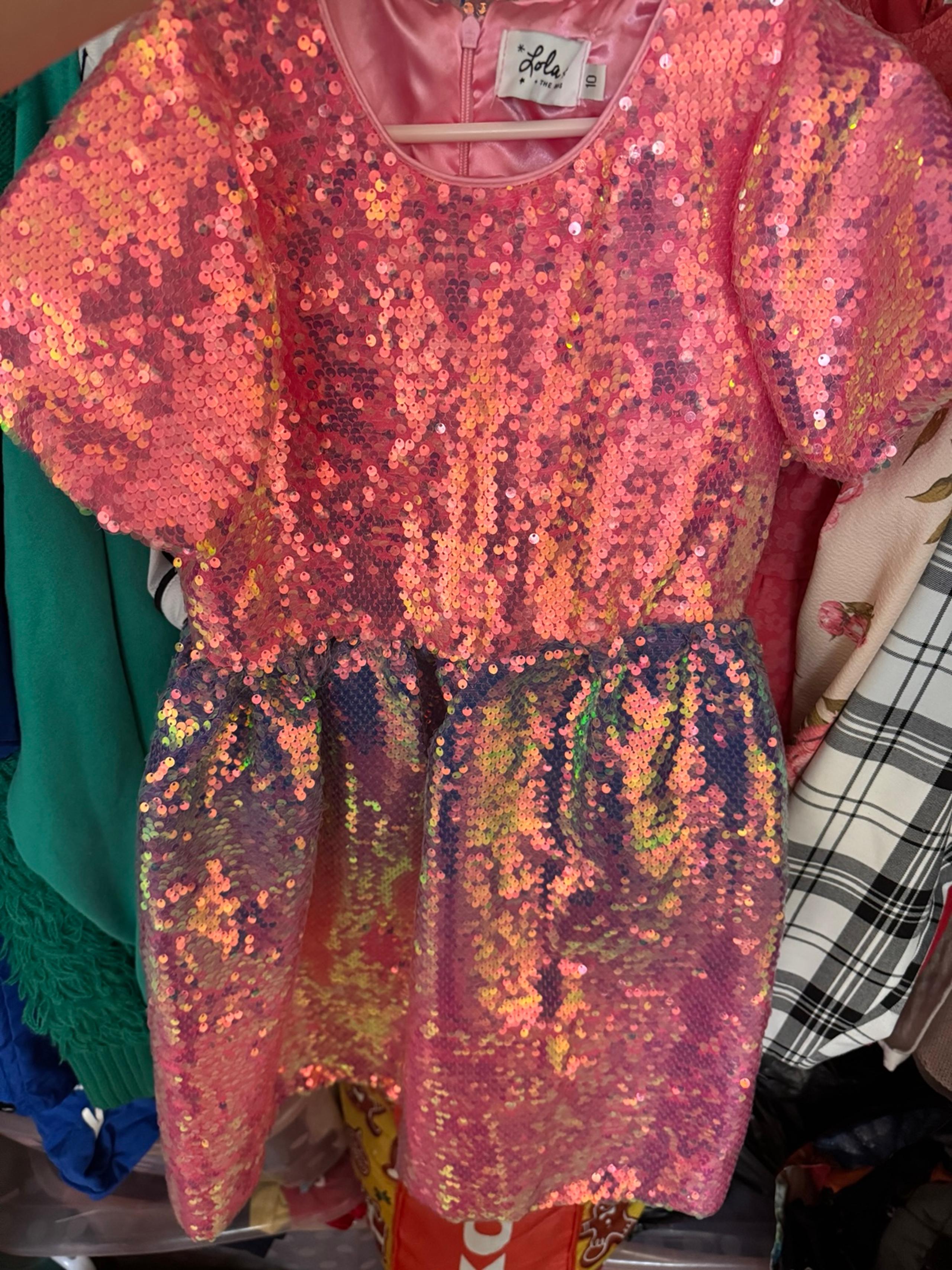Lola & The Boys Rose Ombré Shimmer Dress
