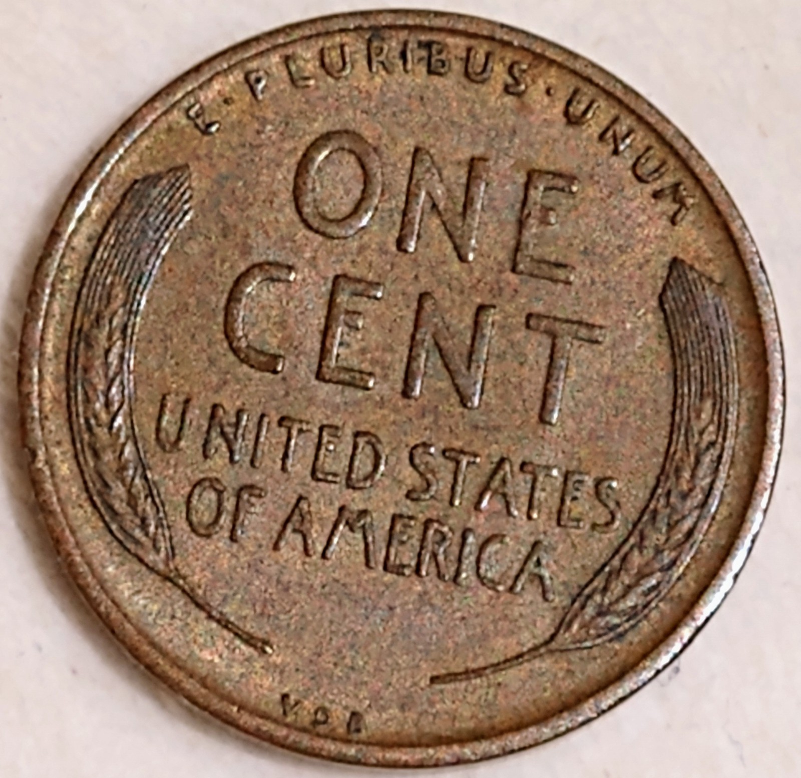 Beautiful TONED Natural Brown variety COPPER USA Genuine 1909vdb WHEAT Penny XF