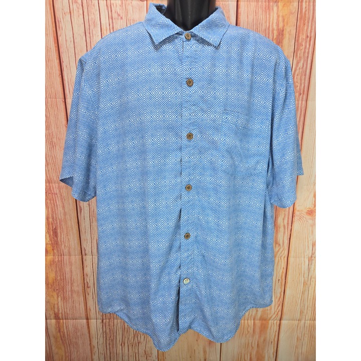 Tommy Bahama The Coconut Point XL Blue Diamond Printed Button-Up Shirt