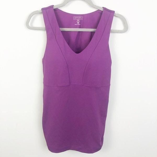 Athleta Purple Tank with Built In Bra