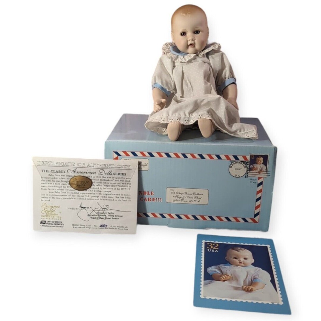 Retired 1998 USPS Designer Guild Collection Lmt Ed BABY COOS 8.8 Porcelain Doll