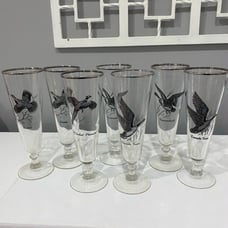 7 Vintage federal Sportsman pilsner glasses