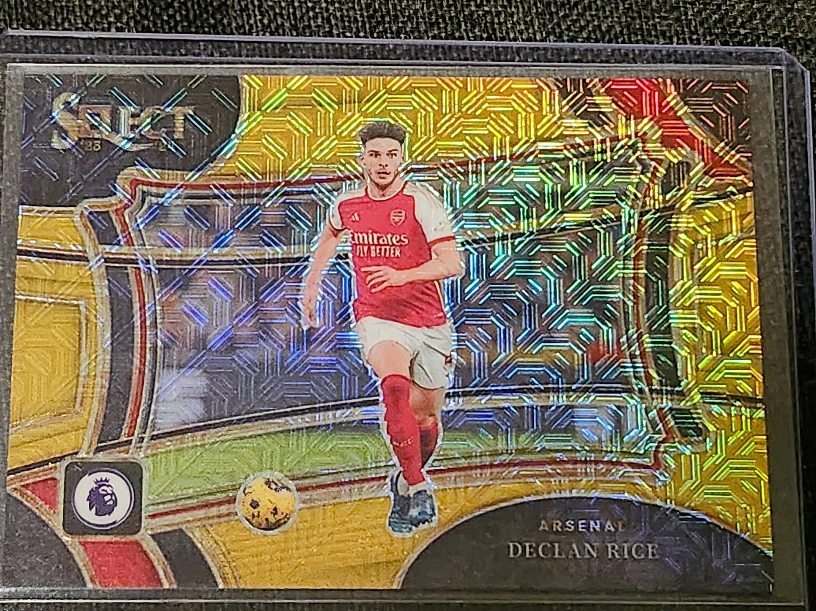 2024 Declan Rice Gold Prizm 10/10 Arsenal Panini Select card