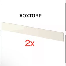 (2)x IKEA kitchen toekick VOXTORP Plinth, high-gloss light beige 703.213.09
