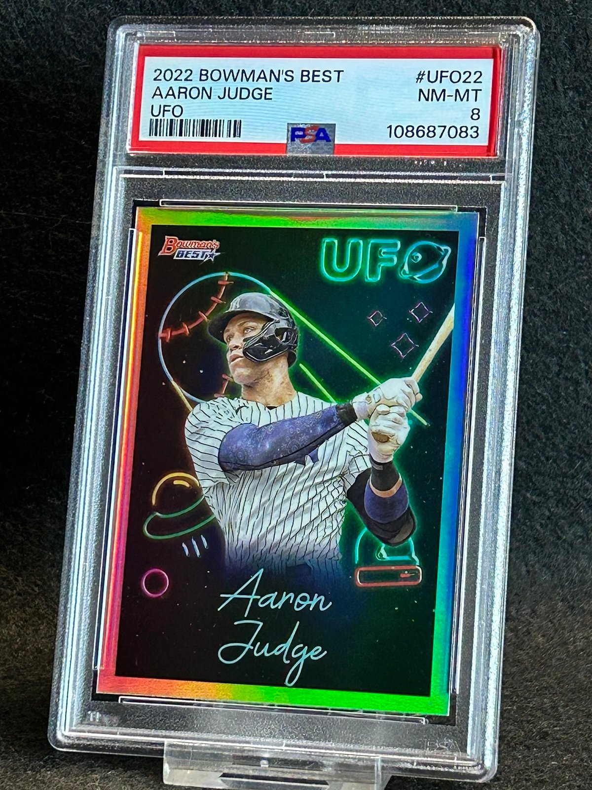 2022 aaron judge UFO Refractor PSA 8