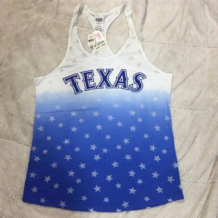Pink Victoria’s Secret Women’s Texas Rangers Tank Top Rare New Small MLB