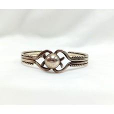 Vintage Sterling Silver Cuff Bracelet Signed 925