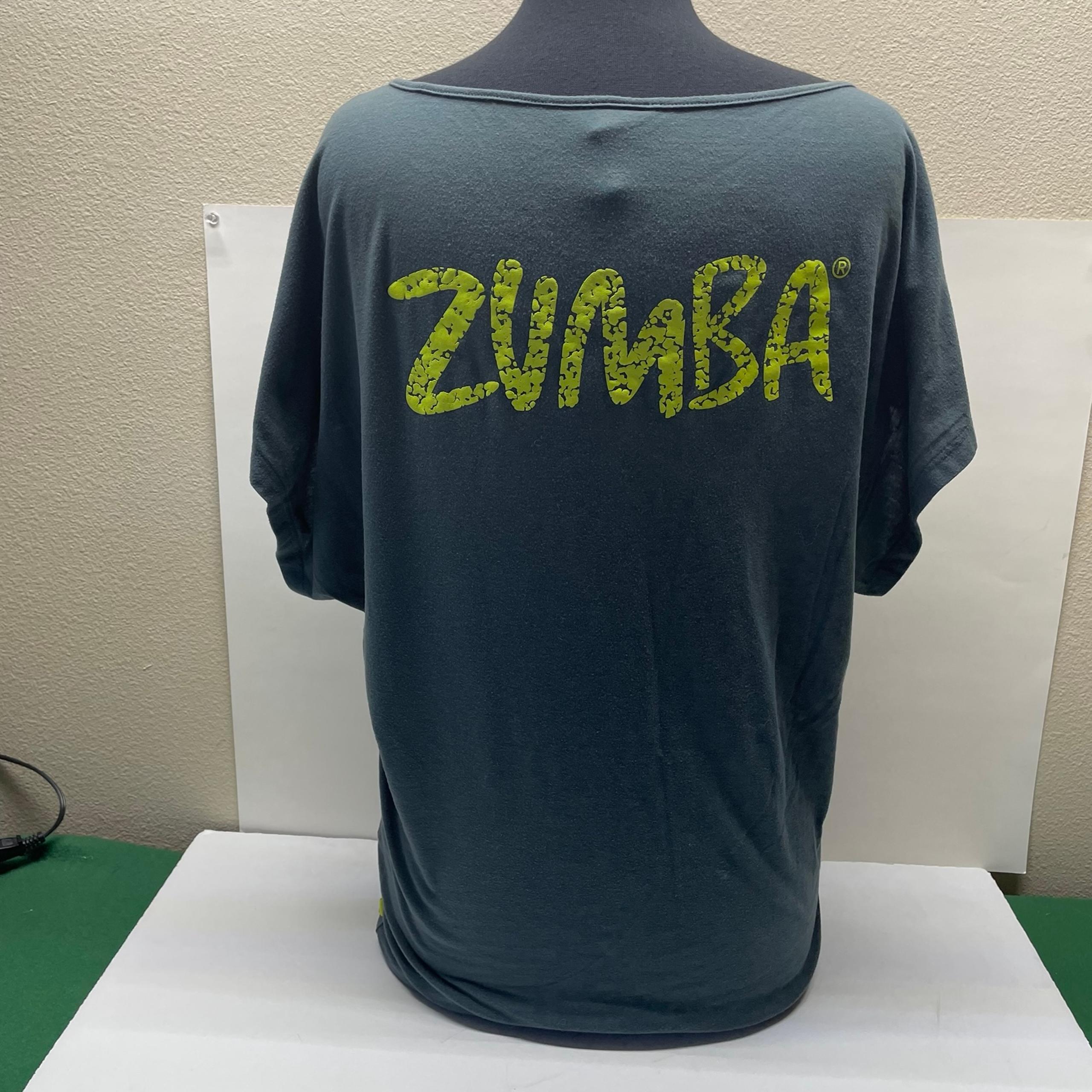 Zumba women’s athletic v-neck t-shirt size XS/S - Dancing Lean Machine