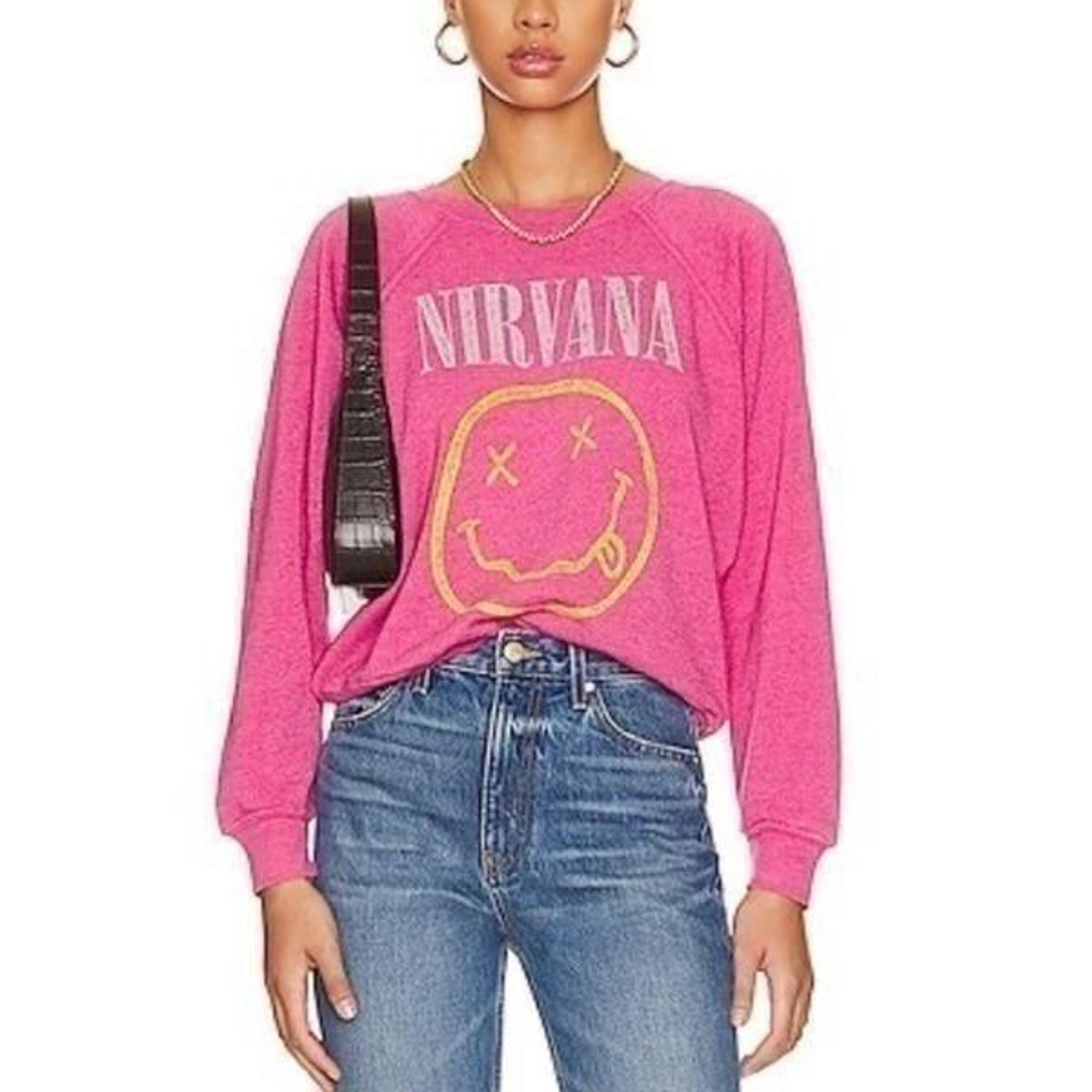 Daydreamer Nirvana Smiley Raglan Crew