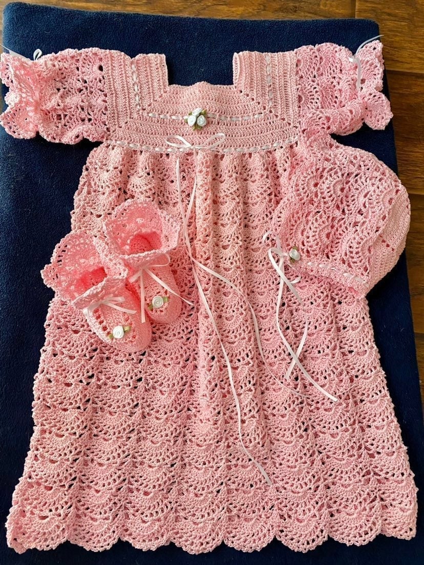 #10 cotton thread christening gown / day dress
