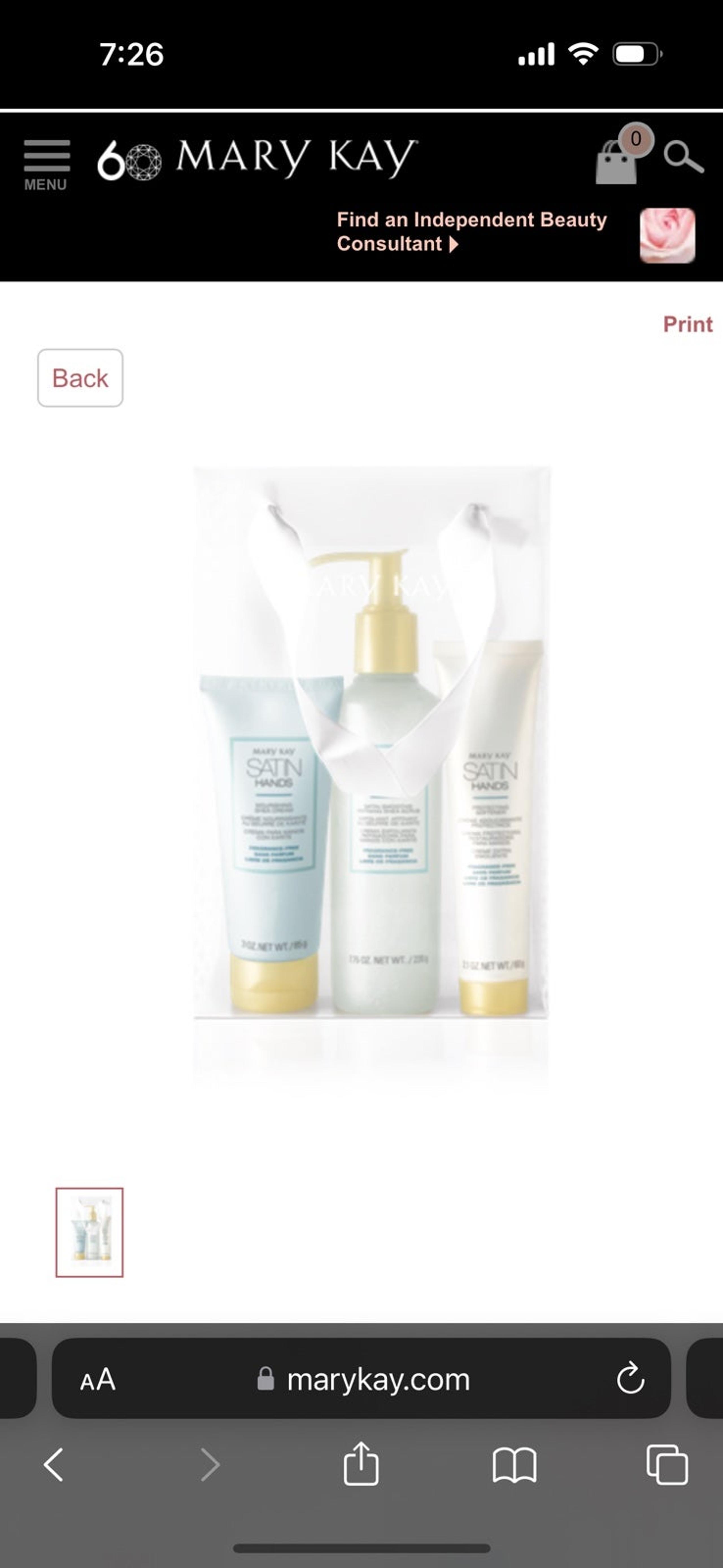 Mary Kay Satin Hands
