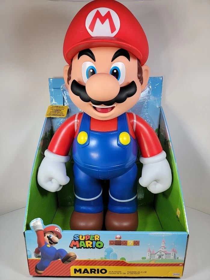 World of Nintendo - Giant Super Mario Bros 20" Action Figure HUGE Video Game Toy