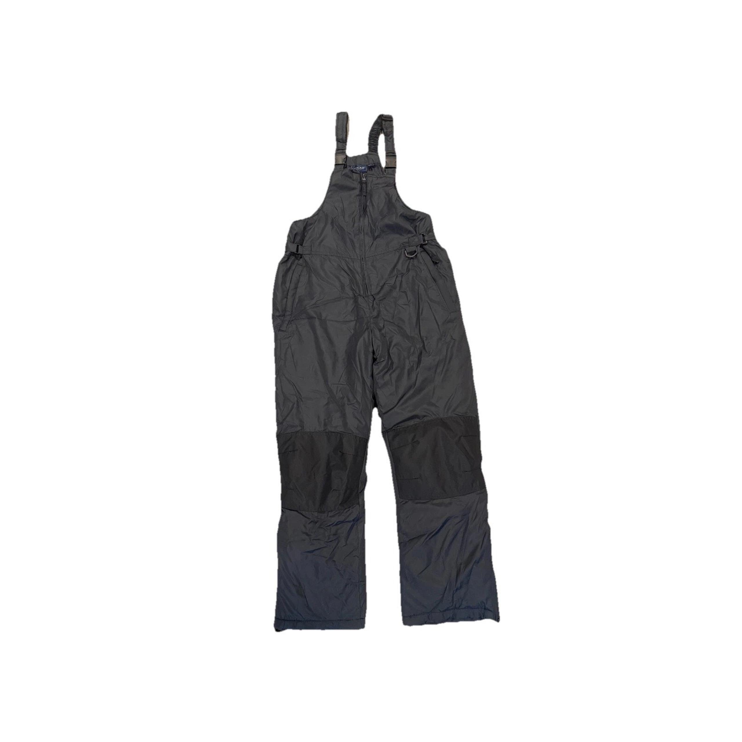 Cherokee Ski Snow Bib Mens Medium Black Polyester Insulated Waterproof Zipper