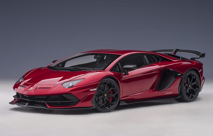 1/18 AUTOart Lamborghini Aventador SVJ Rosso Efesto Metallic Red Car Model 79177