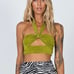 Princess Polly green sparkly Halter top
