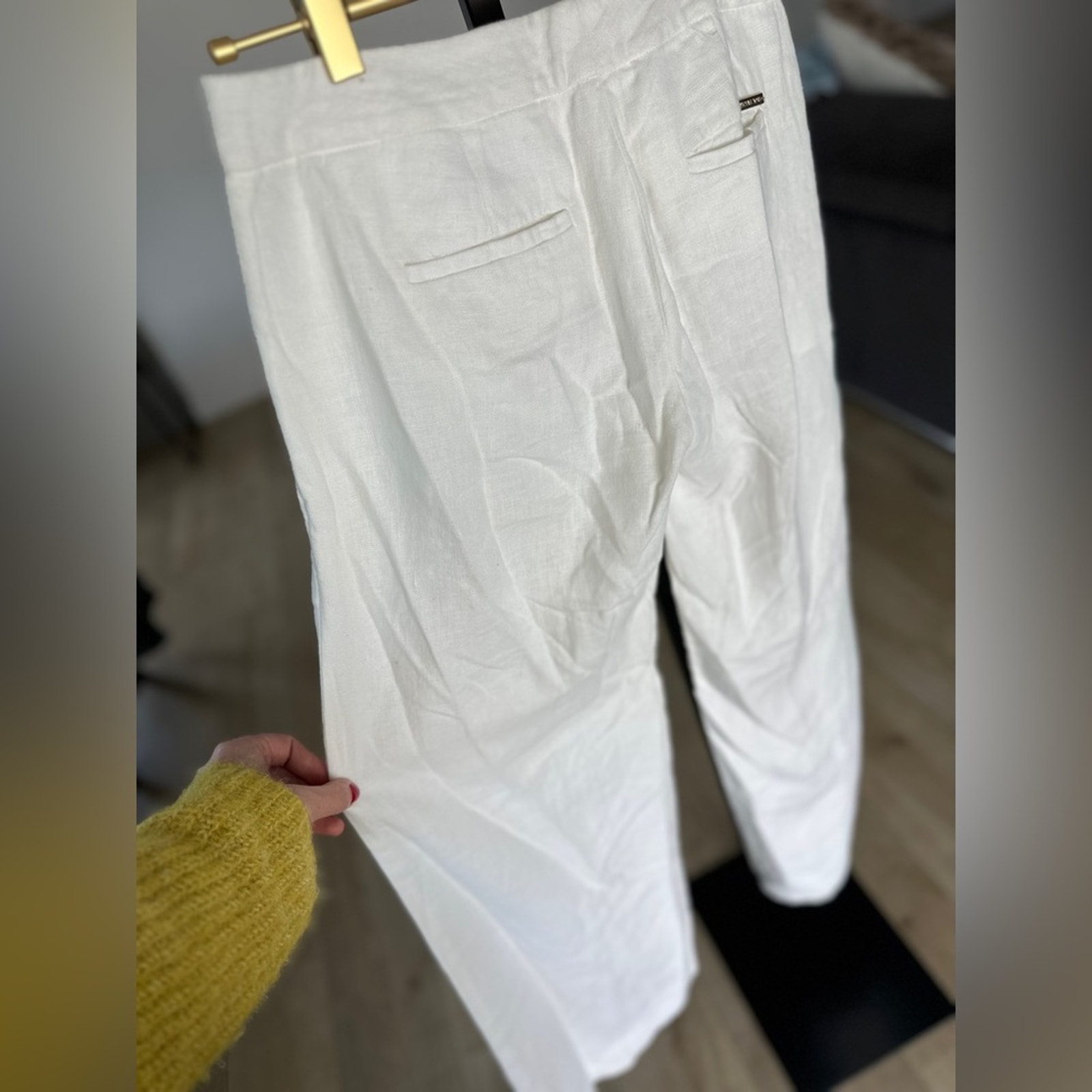 michael kors white linen pants