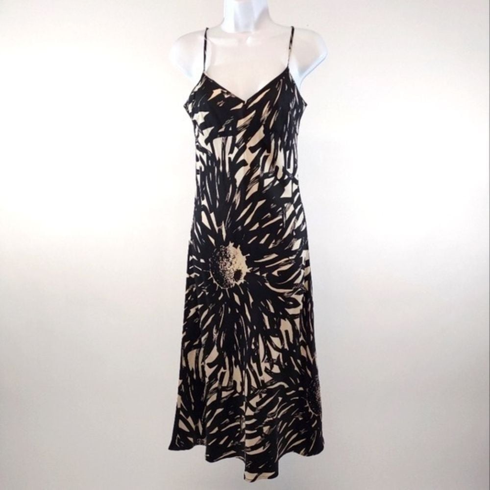 Women's The Limited Silk abstract flower slip dress - size 6
