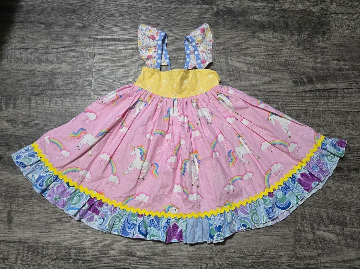 Matilda Jane 2 PLATINUM Unicorn Shimmer FLUTTER Tulle FULL TWIRL Dress NEW #1/7