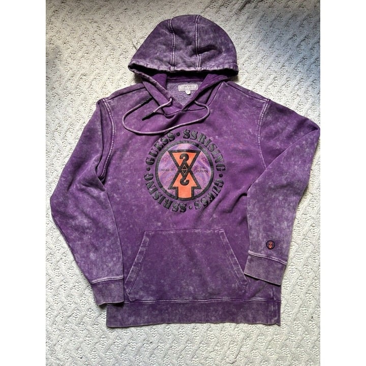 GUESS X 88rising Hoodie Sweatshirt Men’s Size M Purple Head In The Clouds Urban