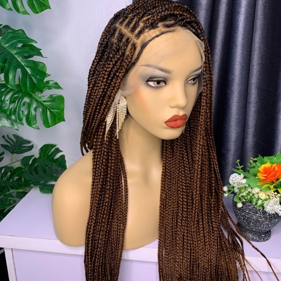 Knotless frontlace Box braidedwig