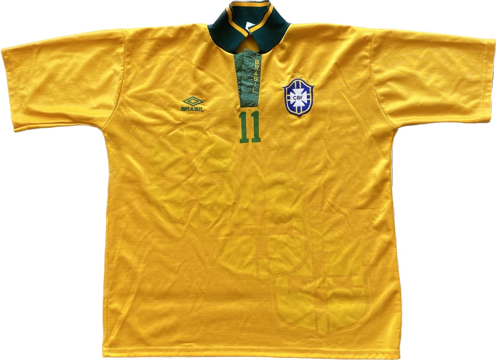 Vintage Brazil Brasil Umbro Jersey Soccer Football Futebol 1994 Romario XL