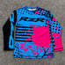 Fox 360 Dri Fit Premium RZR Blue Pink Black Motocross ATV BMX Racing Jersey - SM