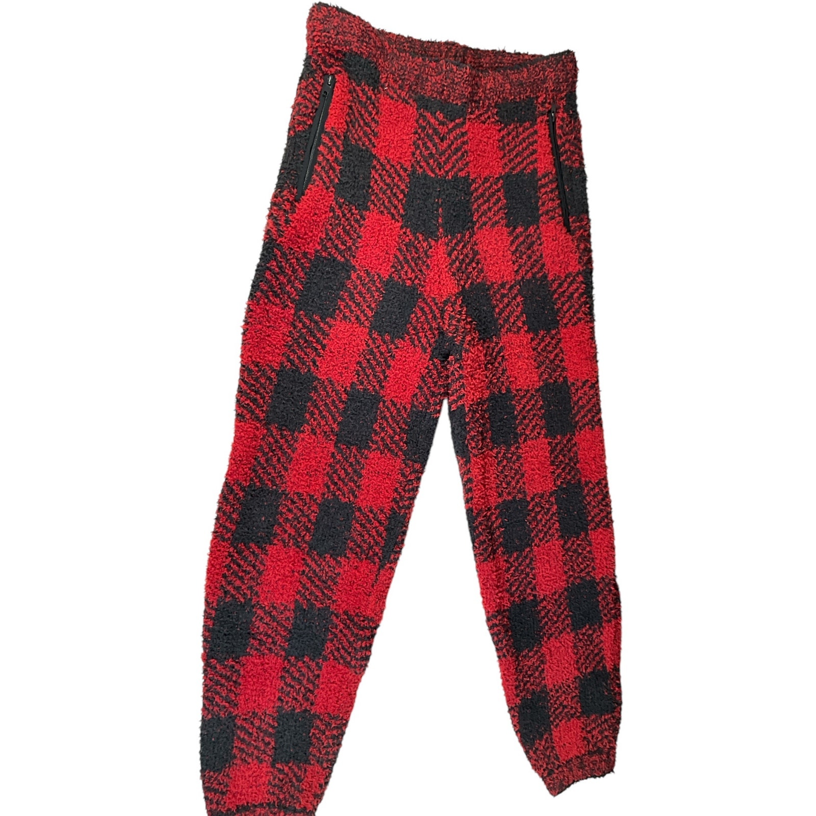 SKIMS Cozy Knit Joggers Size Small/Medium New With Tag Brick Buffalo Check Soft