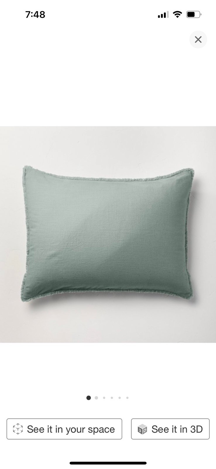 King heavyweight linen blend comforter sham sage, green -casaluna