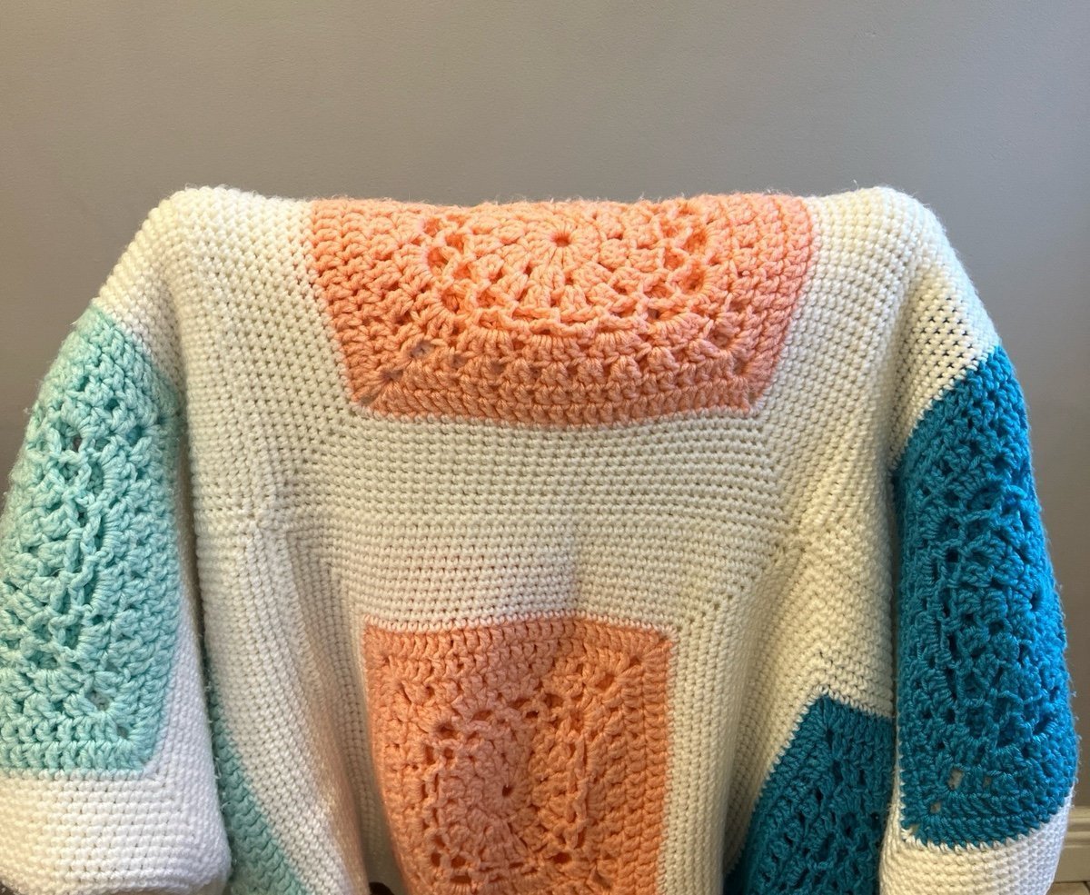 Large Crochet Granny Square Blanket