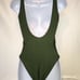 Gianni Bini Green SEXY Swimsuit w/Gold Side Accents Small NWOT 102