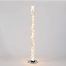 Ore International HBL2112 Exposed Rope Led Minari Clear Column Floor Lamp