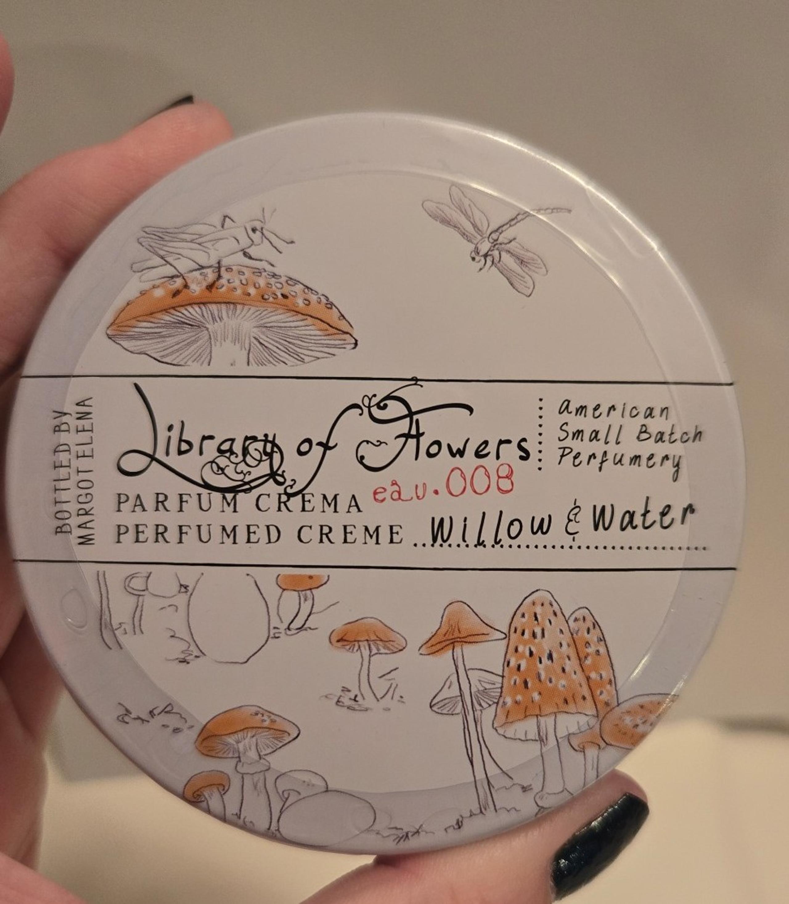 Margot Elena Library of Flowers Parfum Crema Willow & Water 2.5oz