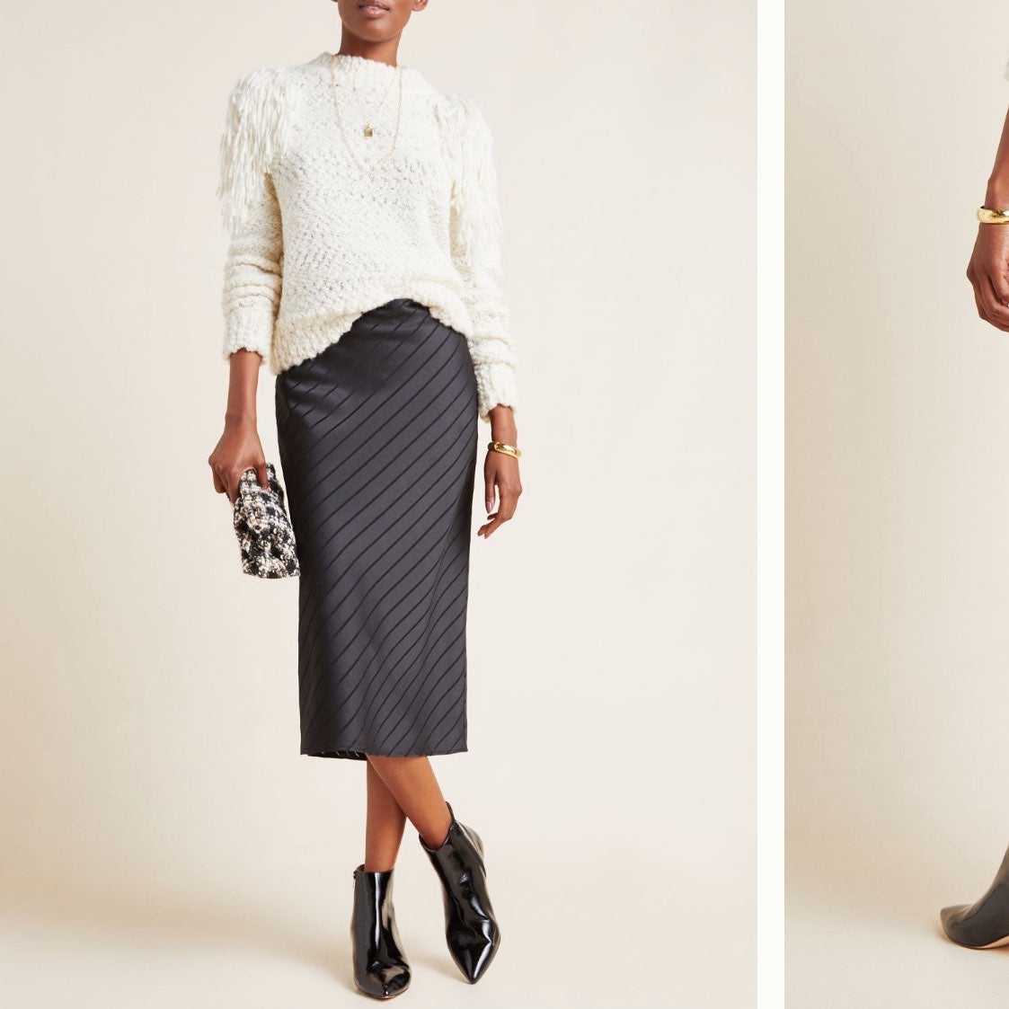 ANTHROPOLOGIE ROWENA BIAS MIDI SKIRT