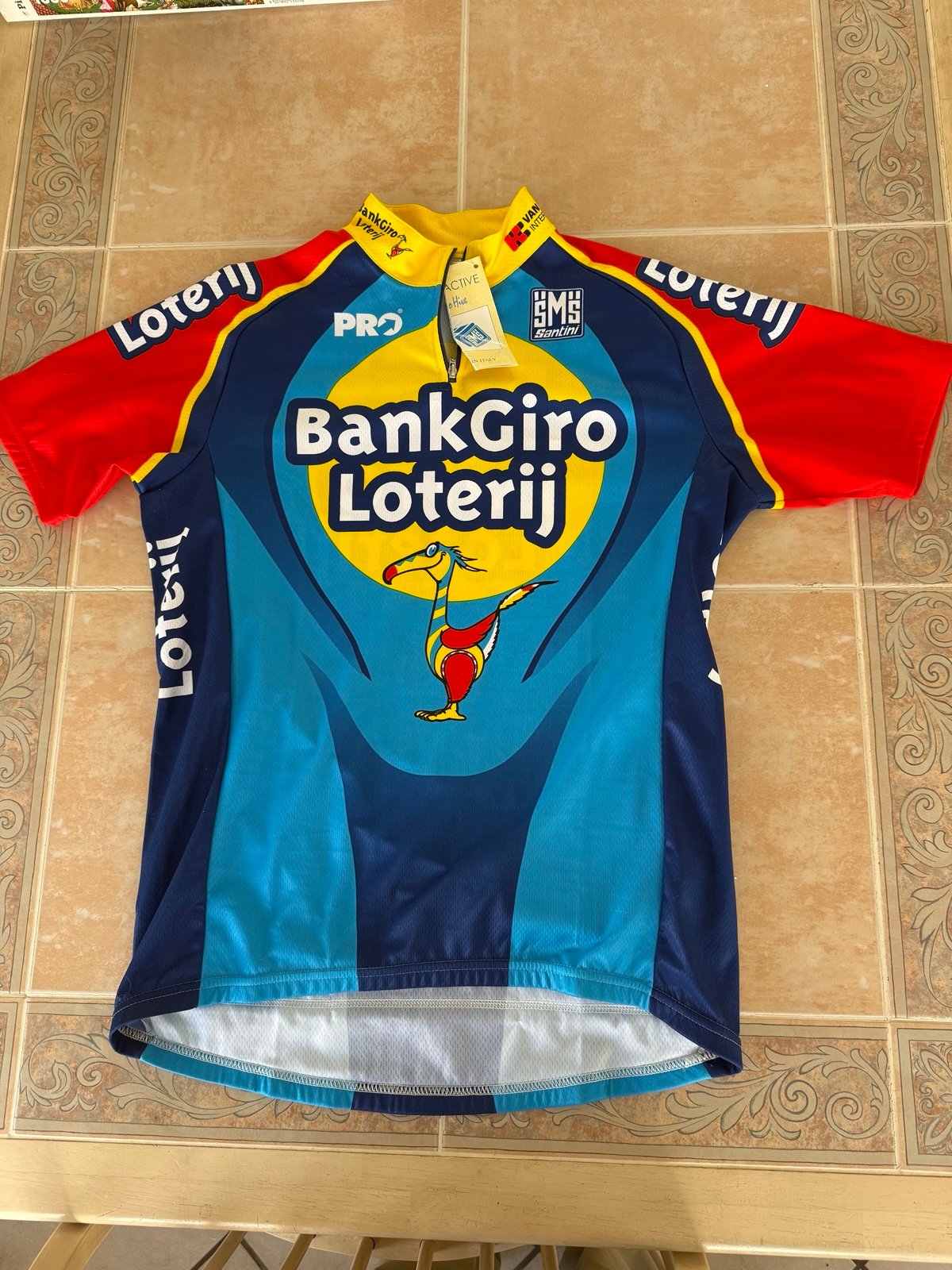 EUC Santini Men's BankGiro Loterij Cycling Jersey Size 1/4 Zip XXL NEW