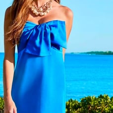 Lilly Pulitzer Carlynn Strapless Satin Bow Dress NWT Size 12