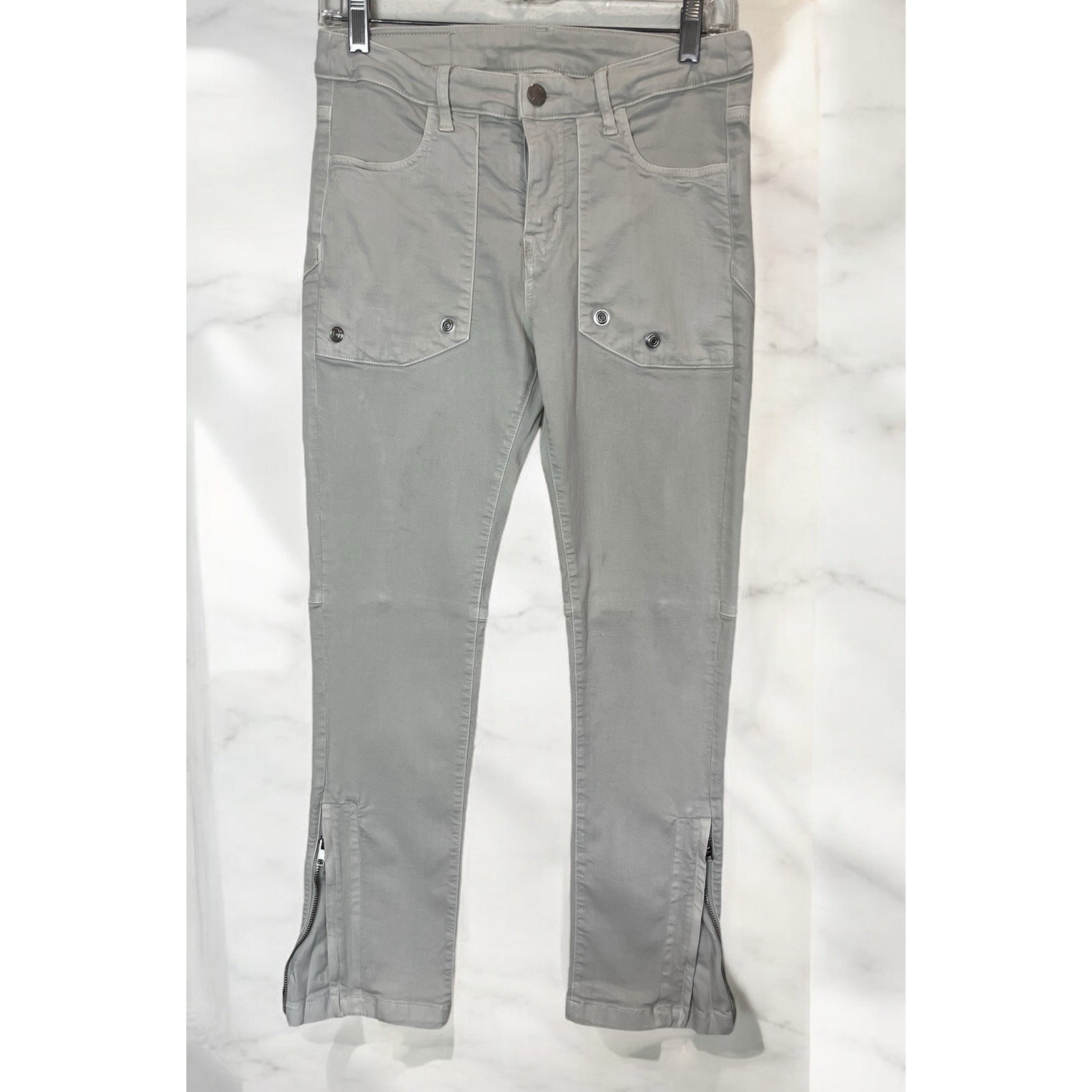 Zadig & Voltaire evron cotton slim cut pant Women Size 29 Khaki