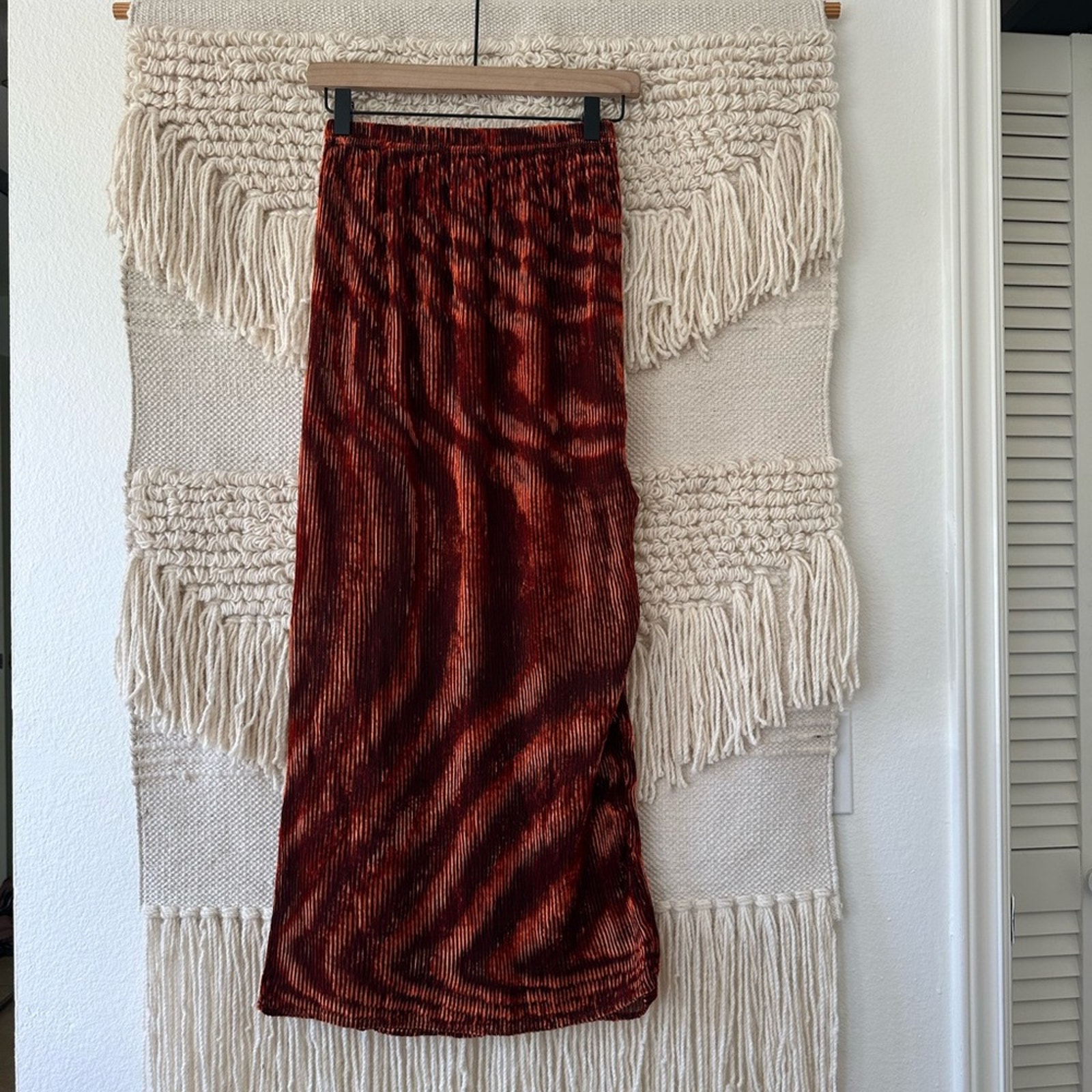 Ronny Kobo Jay Velvet Midi Skirt